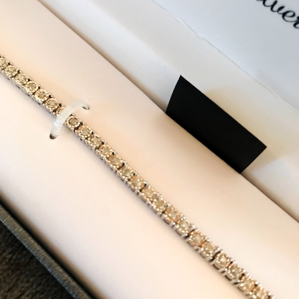 1/2 Carat Sterling Silver Tennis Bracelet